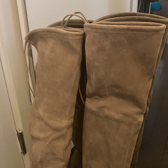 BRAND NEW STUART WEITZMAN HIGHLAND THIGH OTK BOOTS IN TAUPE GRAY SUEDE 8 - Picture 4 of 8